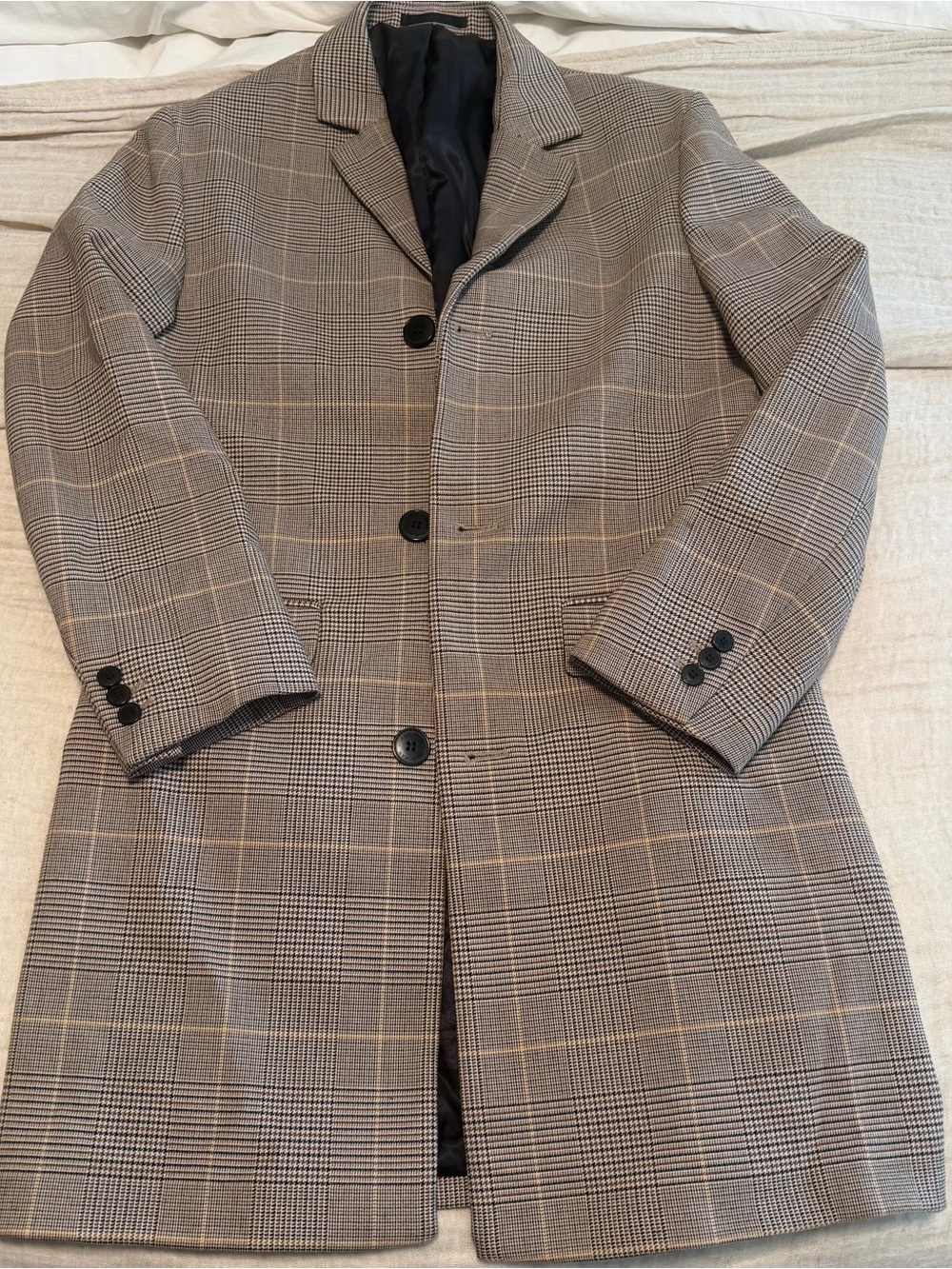 H&M Plaid Overcoat